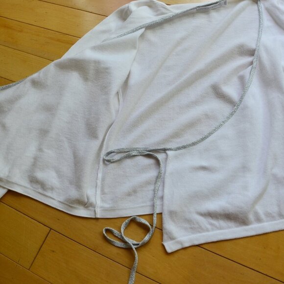 Patrick Gerard Wrap Blouse with Metallic Trim Size 2 XS - Picture 4 of 7
